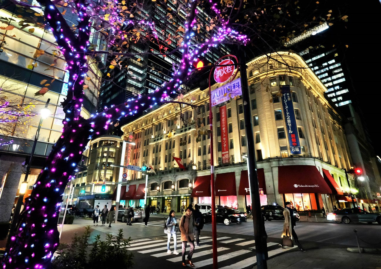 閃耀的夜晚的日本橋